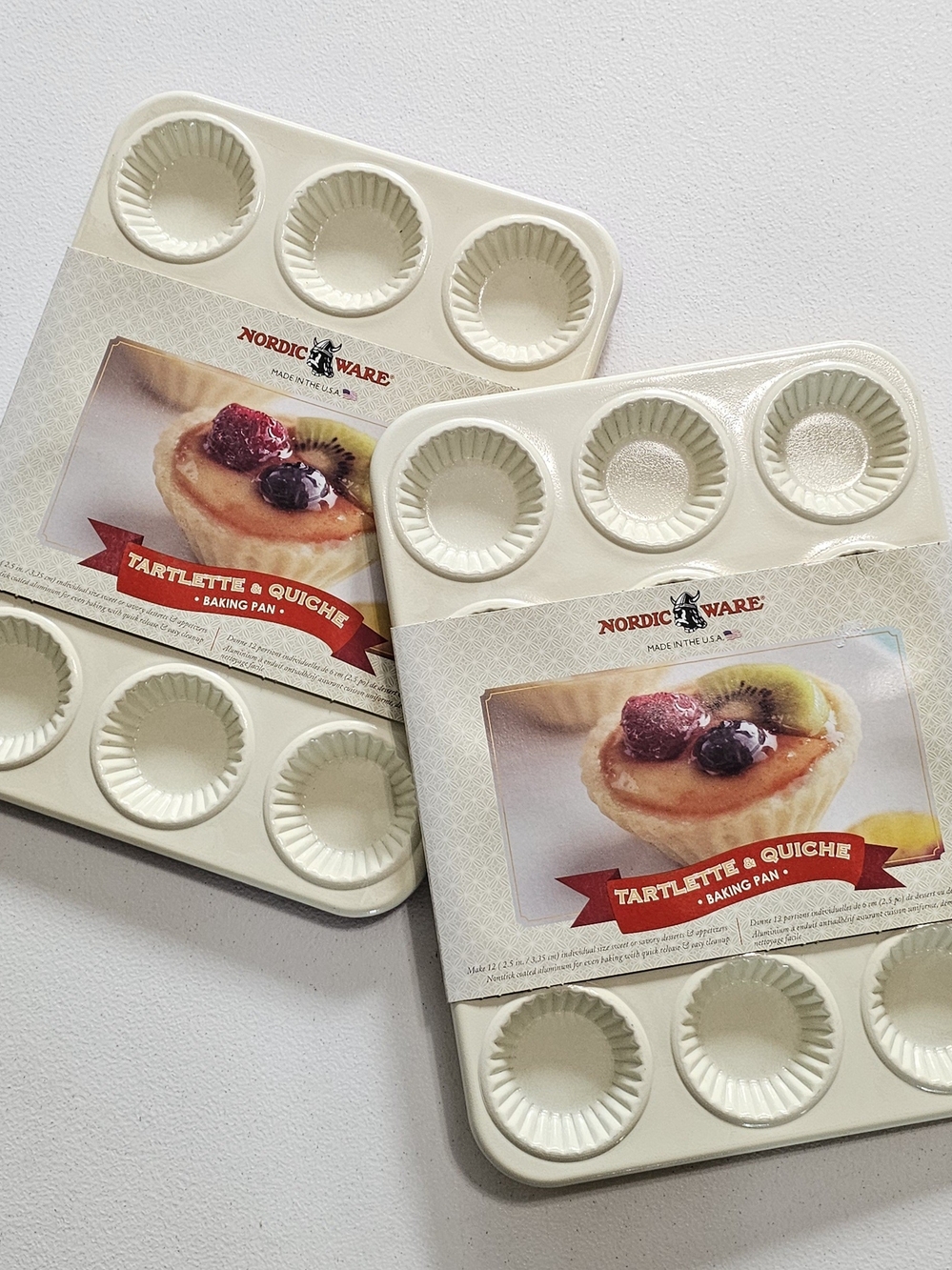 Nordic Ware Cream Tartlette & Quiche Baking Pan - 12-Cup Set Of 2 Pans